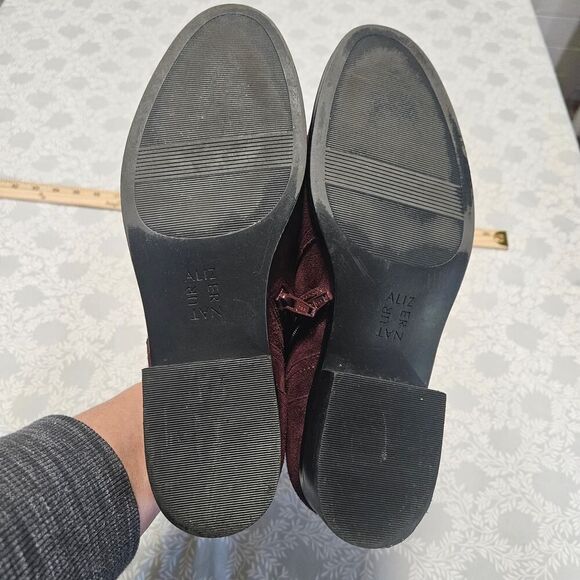 Naturalizer Suede Booties Size 7.5 Burgundy Black - Picture 8 of 10